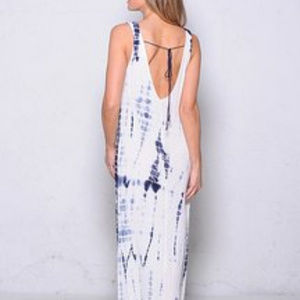 Navy Tie-Dye Maxi Dress